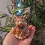 Vintage Staffordshire Treacle Glaze Pottery Brown Cat Figure Ornament Image 6