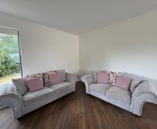 Beautiful Light Grey Elegant Sofa Suite
