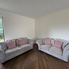 Beautiful Light Grey Elegant Sofa Suite