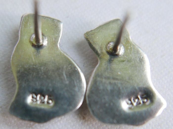 Vintage Sterling Silver 925  Earrings 2,13g