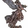 Veronese Guardian Angel with Child Sculpture  Art Nouveau Bronze Finish 27cm Image 2