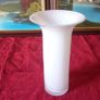 Large 10.5 Inches Tall Milky White Glass Vase Image 7