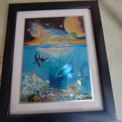 Lovely Framed Print Of Dolphin Sea Life Marine.