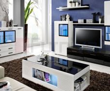 LED Coffee Table Black & White Coffee Table Modern Led Coffee Table High Gloss Led Coffee Table
