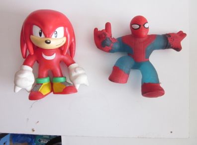 Stretch Heroes of Goo Jit Zu Sonic the Hedgehog and Spider-man