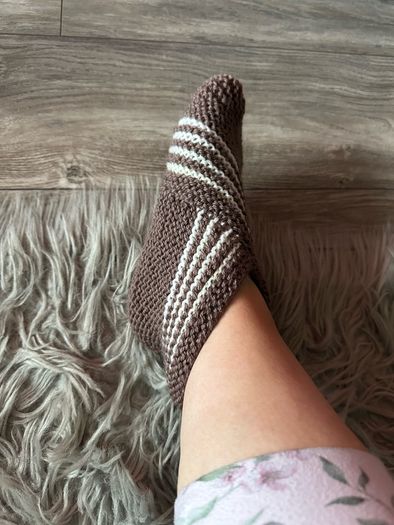 Handmade knitting slippers