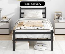 3ft Single Bed Frame with Headboard