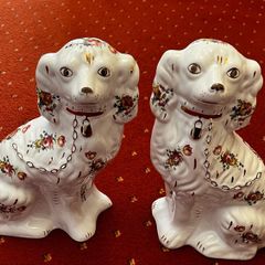 Royal Stafford Floral Chintz Mantal Dogs (Pair)