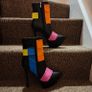 Funky Colourful Ankle heel boots, size 6 Image 2
