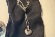 silver chain &amp; love heart pendent