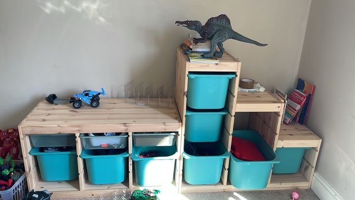 Storage combination with boxes