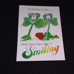 Ireland Postcard : St. Patrick's Day - When Irish Eyes Are Smiling - 1991