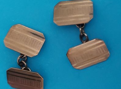 9 Ct Gold Cuff Links 5.3g