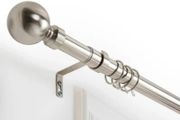 Chrome Extendable Ball  curtain pole set Set, (L)1200mm-2100mm (Dia)19mm