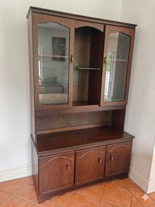 Kitchen dresser / wood and glass cabinet