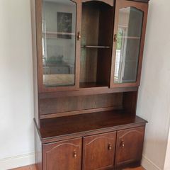 Kitchen dresser / wood and glass cabinet