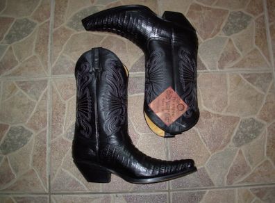 Oryginal Mexico Grinders black crocodile cowboy western work cowboy boots