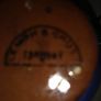Blue cup and lid hand panted pottery. Image 6