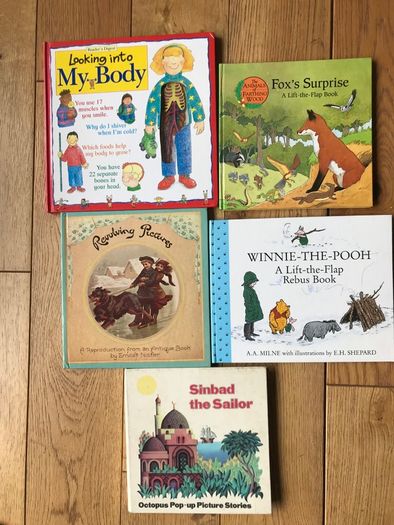 Pop-up and 'Lift-a-flap' books etc