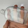 337 - Set of 2 Vintage Clear Glass Collectible Decorative Flask Bottles Image 5