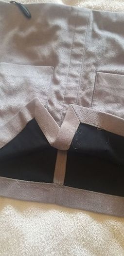 Grey Fake Suede Skirt