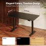 Electric Standing Desk 110 x 54 One Piece Height Adjustable Desk With Memory Smart Panel Sit Stand Table With Hooks for Home Office, Dark Black Image 3