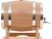 Wine Barrel with Tap Solid Oak Wood 6 L