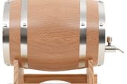 Wine Barrel with Tap Solid Oak Wood 6 L