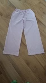Women's pink wide leg joggers S