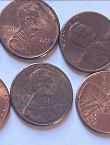 US cent coins 1979 - 2012 x 11 coins