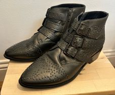 Bronx Studded Leather Ankle Boots
