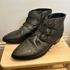 Bronx Studded Leather Ankle Boots
