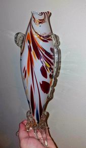 Vintage Murano Glass Fish Vase
