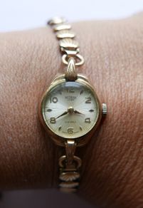 Vintage Medana Lever 10ct Rolled Gold Swiss Ladies Watch, 17 Jewel Movement, Gold Dial (in Working Order)