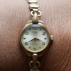 Vintage Medana Lever 10ct Rolled Gold Swiss Ladies Watch, 17 Jewel Movement, Gold Dial (in Working Order)