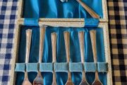 Vintage silver plated cake forks