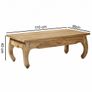 Large Solid Sheesham Coffee Table 110 x 60cm Handmade Wooden Table Image 6