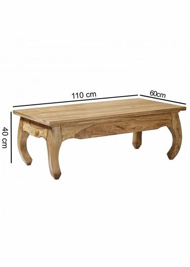 Large Solid Sheesham Coffee Table 110 x 60cm Handmade Wooden Table