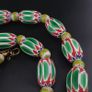 Vintage Venetian Style Chevron & Trade Glass beads Necklace Image 9