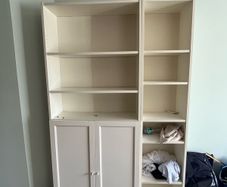 Shelving and wardrobe