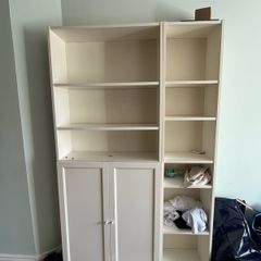 Shelving and wardrobe