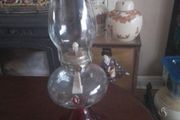 Cranberry glass VTG Oil lamp