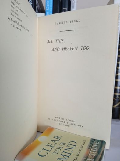All This, and Heaven Too by Rachel Field (LP202)