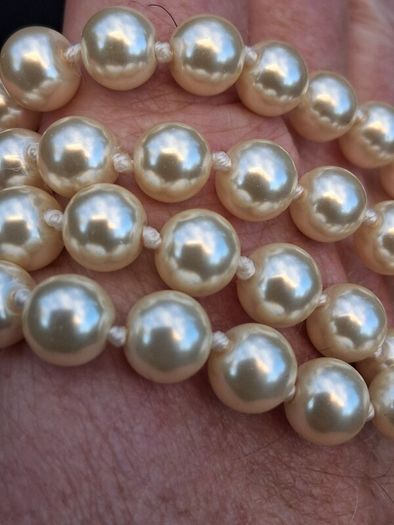 Kenneth Jay Lane 36" Pearl Necklace(With Pouch and COA)