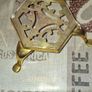 Vintage Etched Brass Tea Kettle with Footed Trivet Stand Postage Available or Collection, Image 8