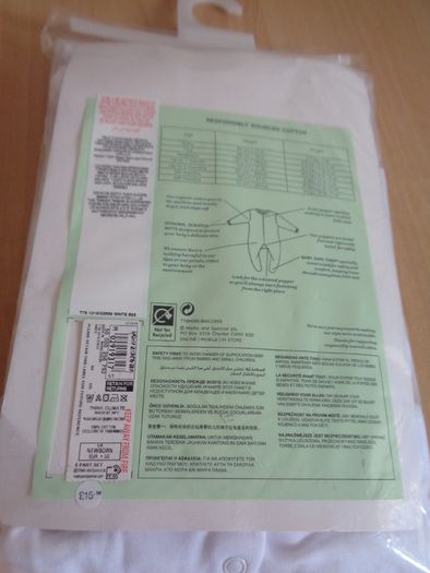 M&S Organic Sleepsuits x 5 for Sale