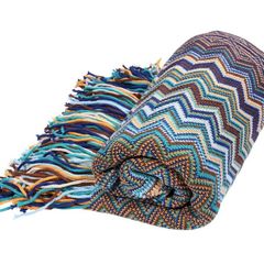 Bohemian Style Sofa Throws Warm Thick Armchair Cover Soft Blanket, 130 cm x 160 cm (MULTIPLE COLOURS)