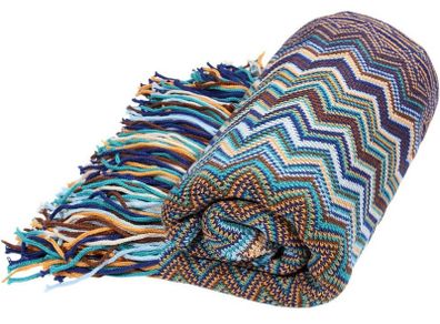 Bohemian Style Sofa Throws Warm Thick Armchair Cover Soft Blanket, 130 cm x 160 cm (MULTIPLE COLOURS)