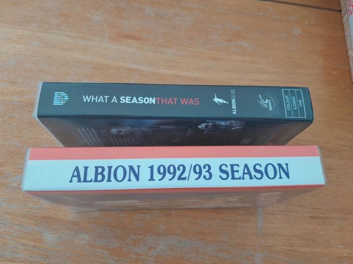 2 West Bromwich Albion VHS tapes/Cassettes. 1992/93 Season and What A Season That Was 2001/02. WBA, Baggies, Boing, Boing! Division one, Championship, promotion, football, collectable, memorabilia.