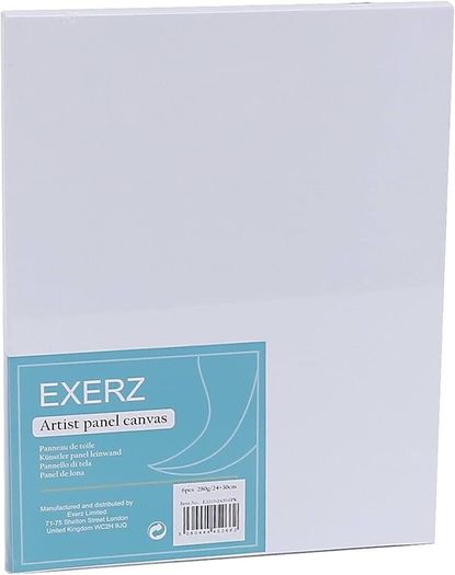 24x30cm Canvas Panel 3mm 6pcs Pack 280gsm 100% Cotton/Blank Artist Canvas Board/Triple Primed/Acid Free/Medium Grain